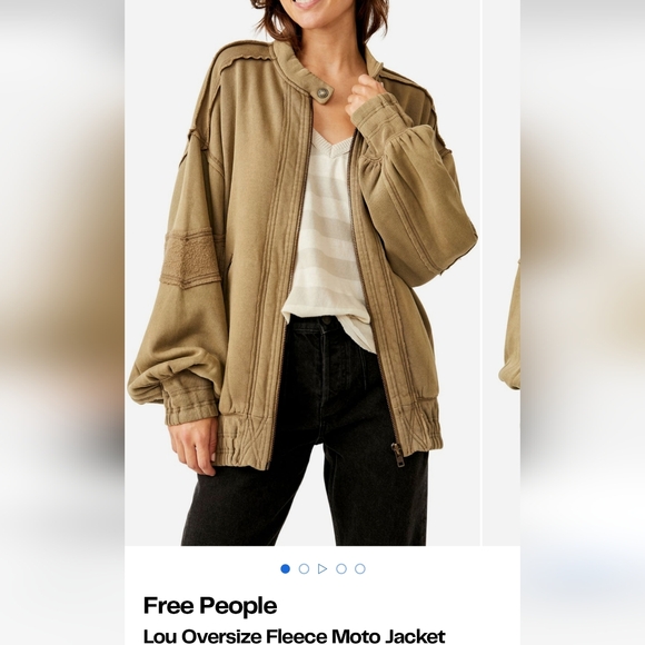 Free People Jackets & Blazers - (SOLD) Free People Lou Moto Zip Jacket in GREEN SIZE M